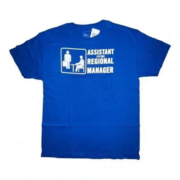 The Office Assistant to the Regional Manager T-Shirt Blue Unisex Small New - Picture 2 of 4